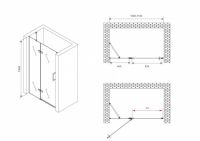 Душевая дверь ABBER Zart AG08110 110 см схема 2