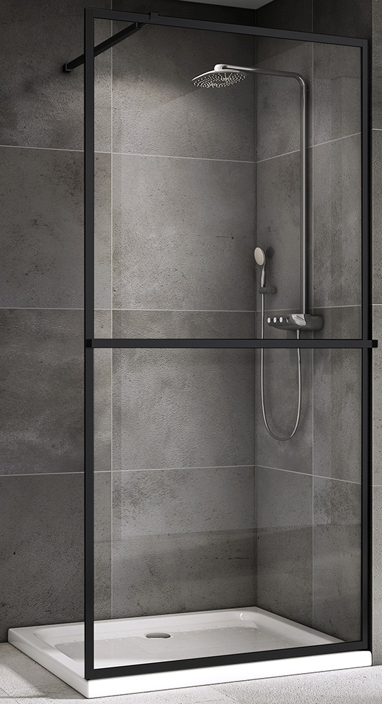 Душевая перегородка ABBER Immer Offen AG60100B8 цена от 22 780 ₽ Фото Душевая перегородка ABBER Immer Offen AG60100B8