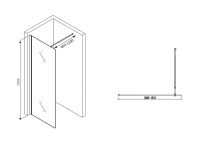 Душевая перегородка ABBER Immer Offen AG61100B схема 2