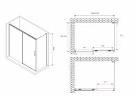 Душевой уголок ABBER Komfort AG93140B-S92B 140х90 см схема 2