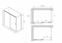 Душевой уголок ABBER Komfort AG93160B-S92B 160х90 см схема 2