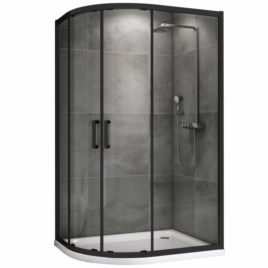 Душевой уголок ABBER Schwarzer Diamant AG01118B 110х80 см