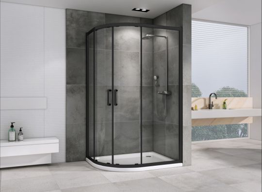 Душевой уголок ABBER Schwarzer Diamant AG01118B 110х80 см схема 3