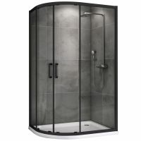 Душевой уголок ABBER Schwarzer Diamant AG01128B 120х80 см схема 1