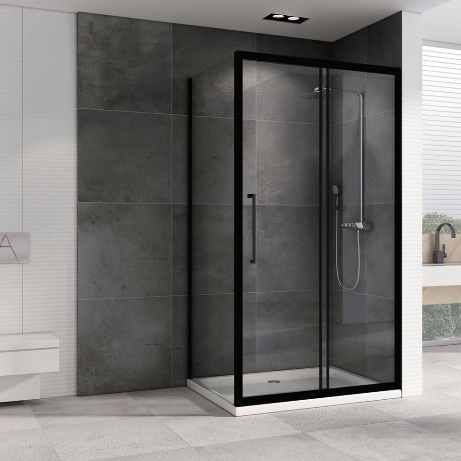 Душевой уголок ABBER Schwarzer Diamant AG30140BH-S50B 140х50 см ФОТО