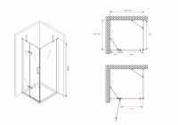 Душевой уголок ABBER Zart AG08120-S71 120х70 см схема 2
