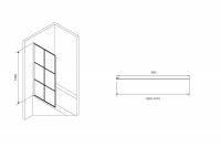 Шторка на ванну ABBER Immer Offen AG72100B схема 2