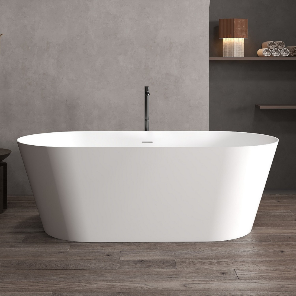 Ванна из искусственного камня ABBER Stein AS9605 белая матовая цена от 165 750 ₽ Фото Ванна из искусственного камня ABBER Stein AS9605 белая матовая