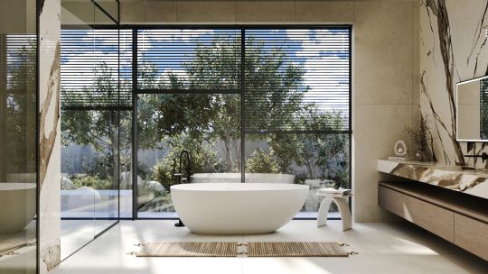 Ванна из искусственного камня ABBER Stein AS9611NM-1.7 белая матовая схема 10