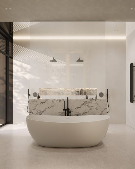 Ванна из искусственного камня ABBER Stein AS9615-1.8 белая матовая схема 9 Ванна из искусственного камня ABBER Stein AS9615-1.8 белая матовая схема 9