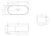 Прозрачная ванна ABBER Kristall AT9708Aquamarin бирюзовая схема 2