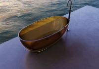 Прозрачная ванна ABBER Kristall AT9703Vesuvian оливковая схема 4