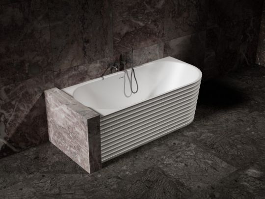 Ванна из искусственного камня ABBER Stein AS9651 L белая матовая схема 10 Ванна из искусственного камня ABBER Stein AS9651 L белая матовая схема 10