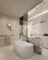 Ванна из искусственного камня ABBER Stein AS9653 белая матовая схема 11