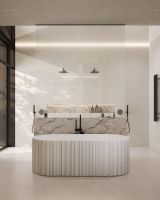 Ванна из искусственного камня ABBER Stein AS9653 белая матовая схема 12