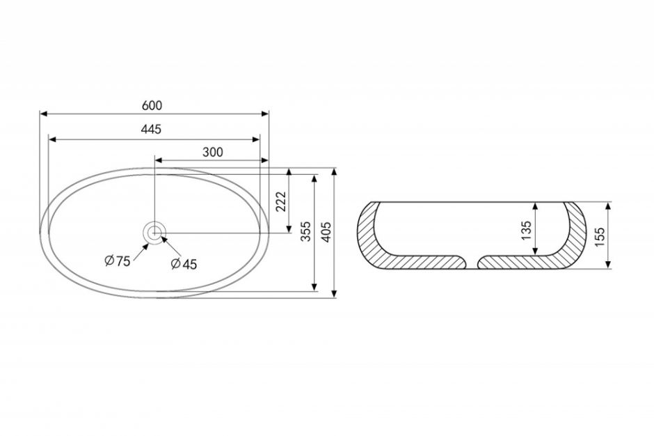 Раковина накладная ABBER Bequem AC2102MW белая матовая ФОТО