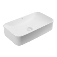 Раковина накладная ABBER Rechteck AC2204MW белая матовая схема 1