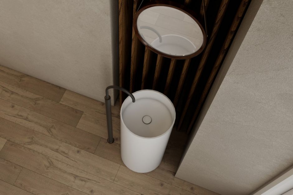 Раковина отдельностоящая ABBER Stein AS2516 белая матовая ФОТО