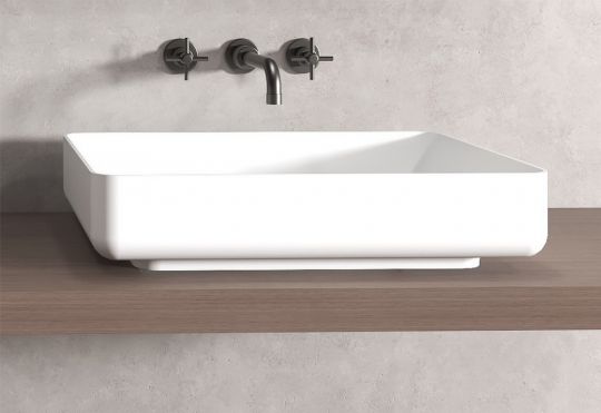 Раковина накладная ABBER Stein AS2629 белая матовая схема 3