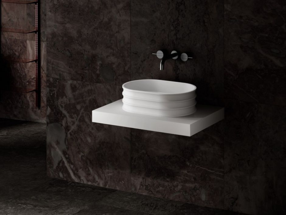 Раковина накладная ABBER Stein AS2650 белая матовая ФОТО