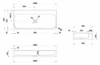 Раковина подвесная ABBER Stein AS2652-1.0 белая матовая схема 2