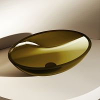 Раковина накладная прозрачная ABBER Kristall AT2802Vesuvian оливковая схема 1