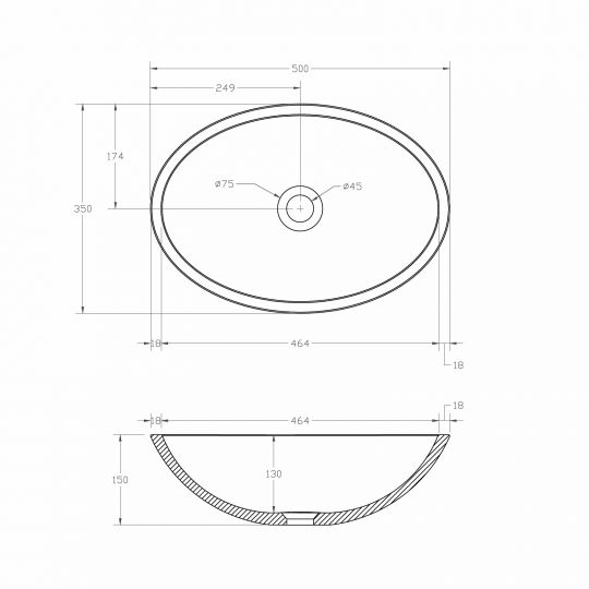 Раковина накладная прозрачная ABBER Kristall AT2802Vesuvian оливковая схема 2