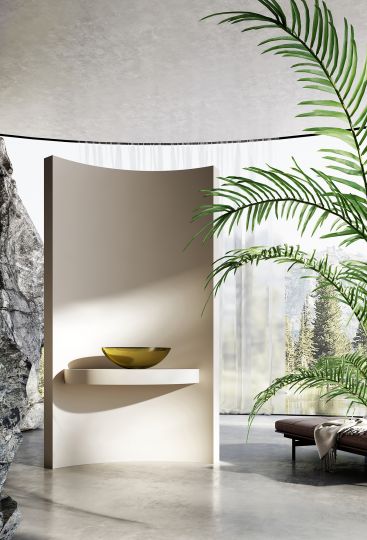 Раковина накладная прозрачная ABBER Kristall AT2802Vesuvian оливковая схема 4