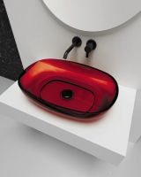 Раковина накладная прозрачная ABBER Kristall AT2805Rubin красная схема 4 Раковина накладная прозрачная ABBER Kristall AT2805Rubin красная схема 4