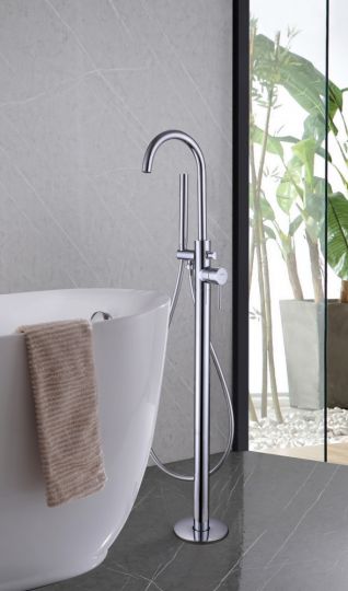 Смеситель ABBER Wasser Kreis AF8115N напольный для ванны, хром схема 3