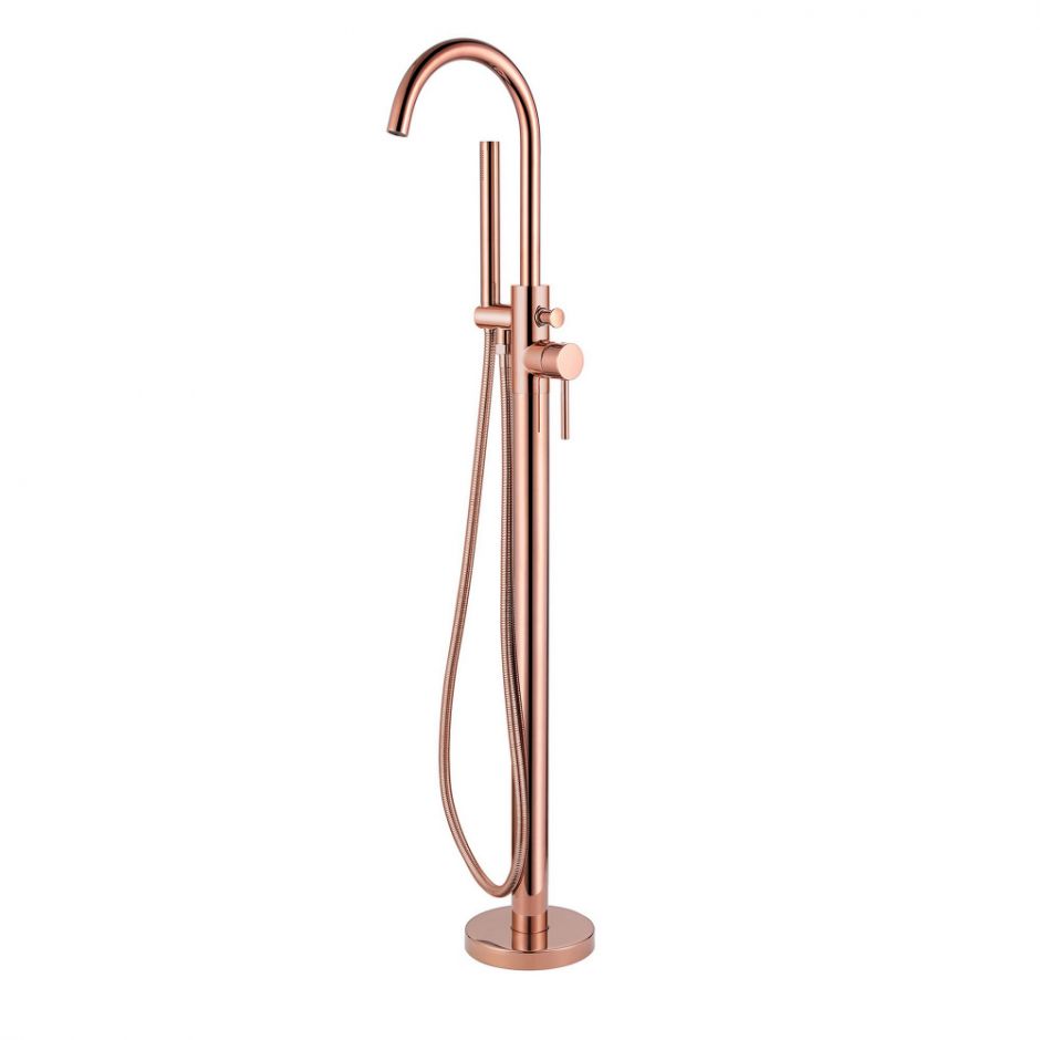 Изображение Смеситель ABBER Wasser Kreis AF8115RGN напольный для ванны, розовое золото