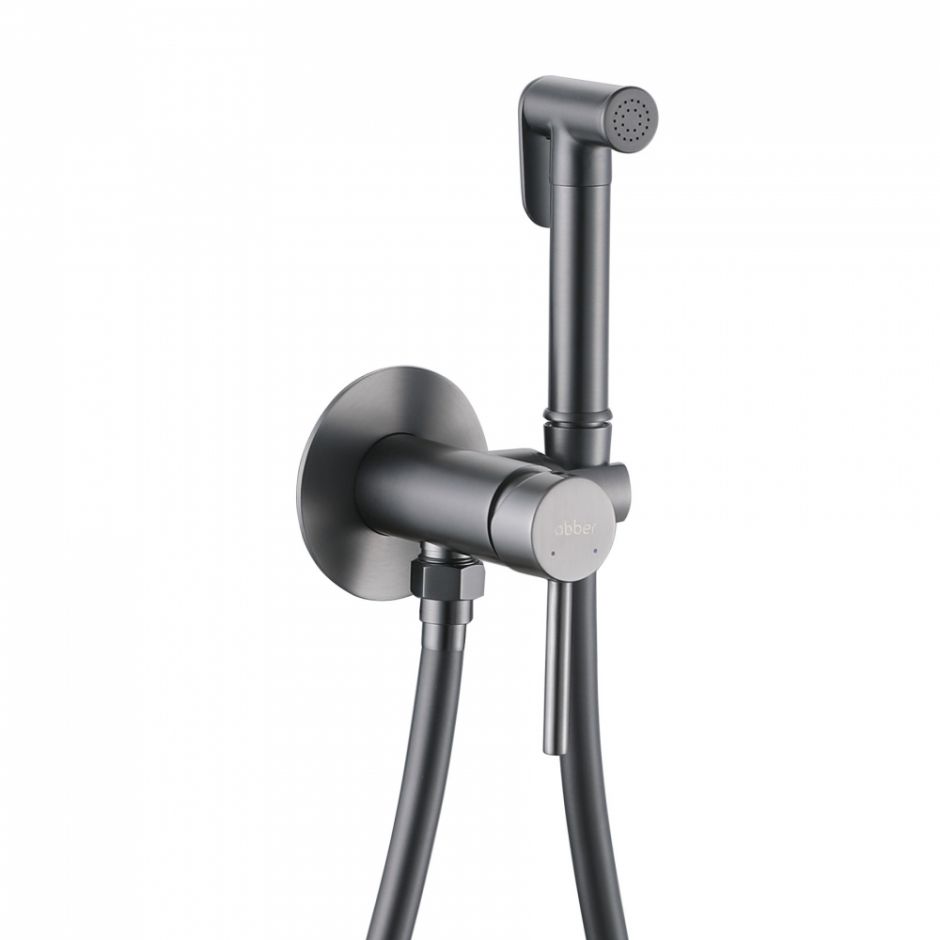 Изображение Смеситель ABBER Wasser Kreis AF8125NG с гигиеническим душем, никель