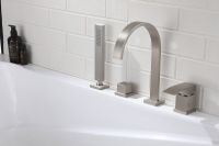 Смеситель ABBER Wasserfall AF8613SP на борт ванны, сатин схема 3