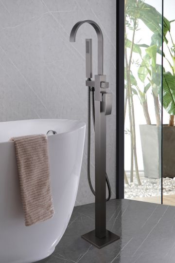 Смеситель ABBER Wasserfall AF8615NG напольный, никель схема 3