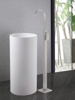 Смеситель ABBER Wasserfall AF8640SP напольный для раковины, сатин схема 3