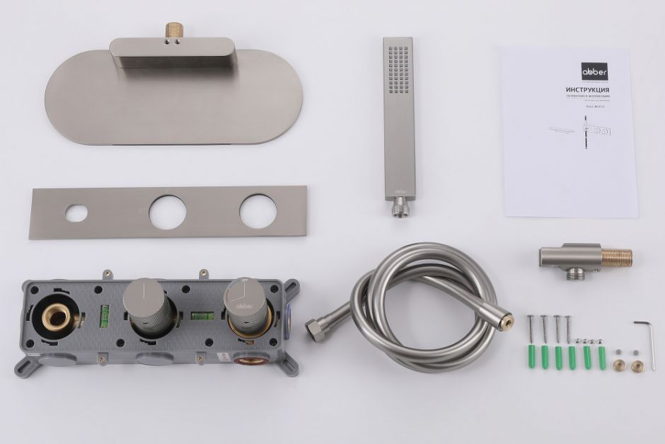 Смеситель ABBER Rund AF8731SP для ванны скрытого монтажа, сатин ФОТО