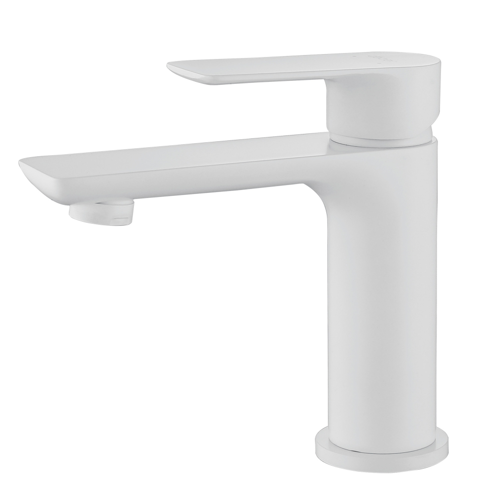 Смеситель ABBER Weiss Insel AF8010FW для раковины, белый матовый цена от 9 900 ₽ Фото Смеситель ABBER Weiss Insel AF8010FW для раковины, белый матовый