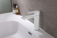 Смеситель ABBER Weiss Insel AF8010FW для раковины, белый матовый схема 3 Смеситель ABBER Weiss Insel AF8010FW для раковины, белый матовый схема 3