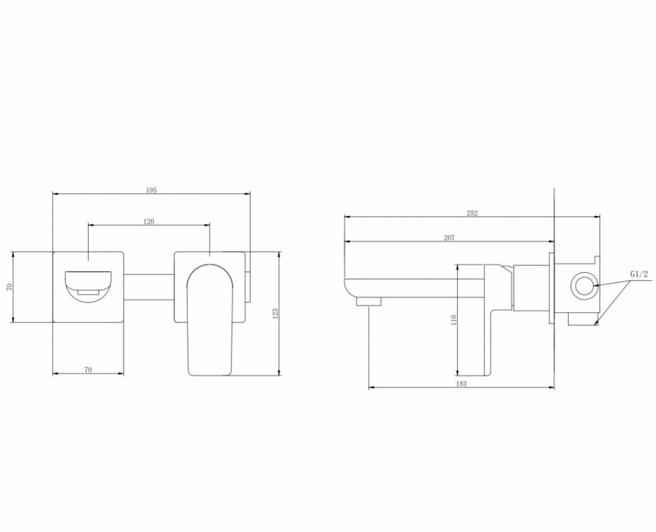 Смеситель ABBER Weiss Insel AF8082FW для раковины скрытого монтажа, белый матовый ФОТО