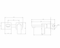 Смеситель ABBER Weiss Insel AF8082FW для раковины скрытого монтажа, белый матовый схема 2