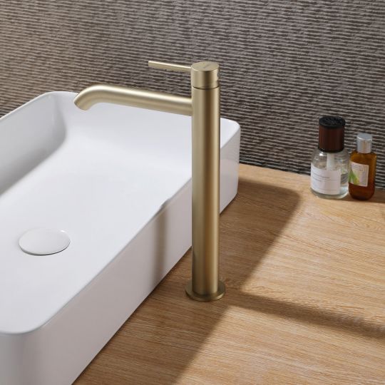 Смеситель ABBER Wasser Kreis AF8111G для накладной раковины, золото матовое схема 3