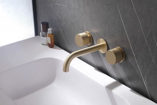 Смеситель ABBER Wasser Kreis AF81122G для раковины скрытого монтажа, золото матовое схема 3