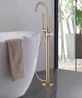 Смеситель ABBER Wasser Kreis AF8115G напольный для ванны, золото матовое схема 3