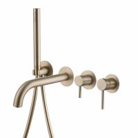 Смеситель ABBER Wasser Kreis AF8130G для ванны скрытого монтажа, золото матовое схема 1