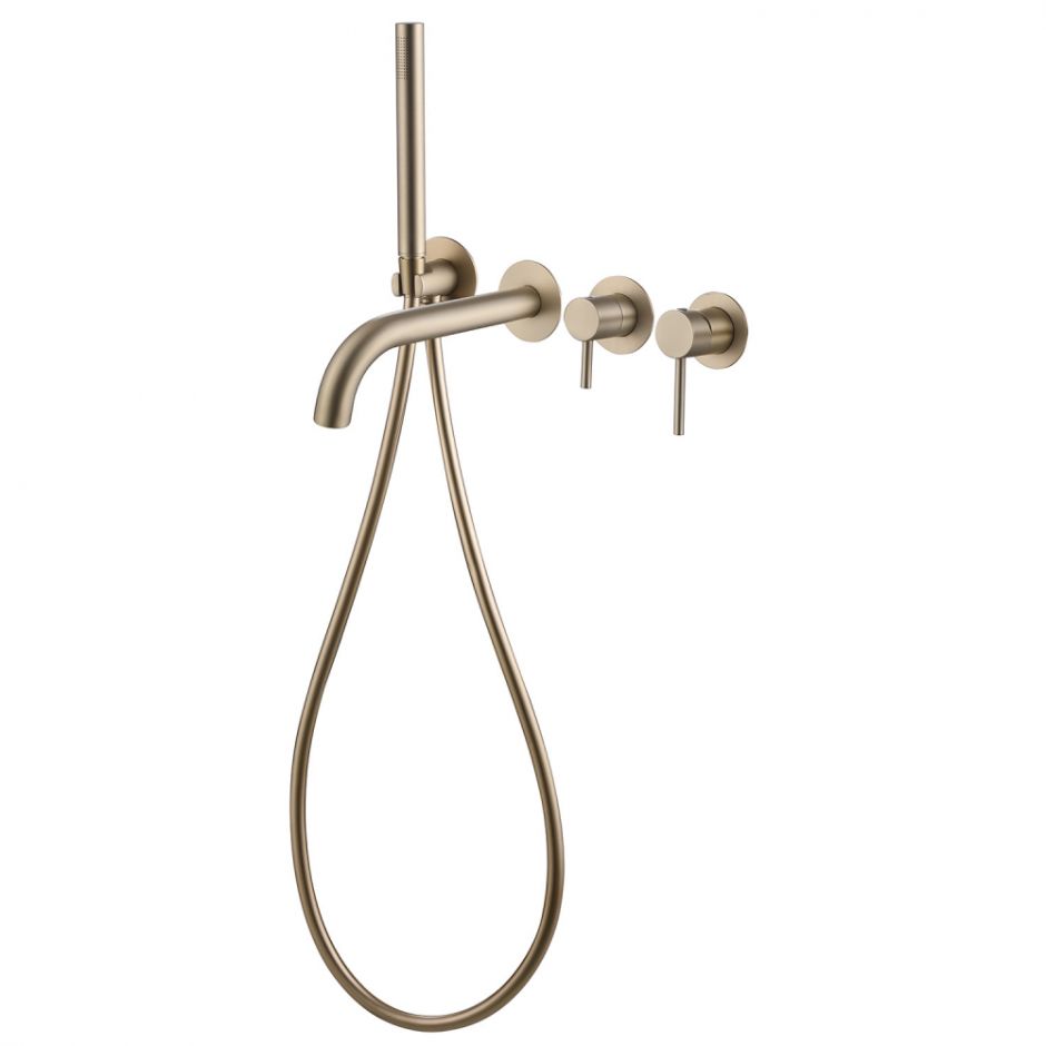 Смеситель ABBER Wasser Kreis AF8130G для ванны скрытого монтажа, золото матовое ФОТО