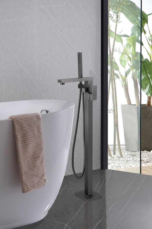 Смеситель ABBER Daheim AF8215NG напольный, никель ФОТО