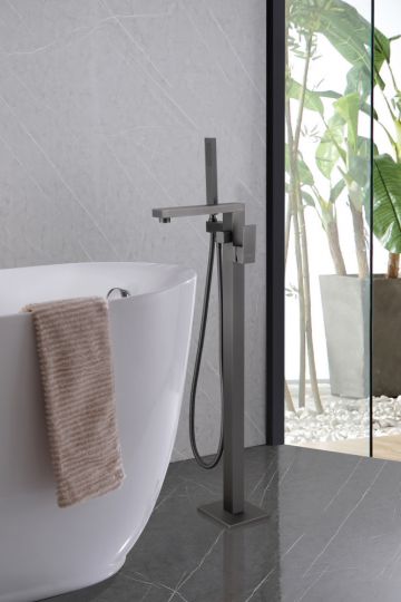 Смеситель ABBER Daheim AF8215NG напольный, никель схема 3