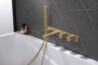 Смеситель ABBER Rund AF8730G для ванны скрытого монтажа, золото матовое схема 4