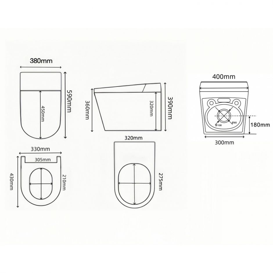 Электронный унитаз-биде ABBER Bequem AC1120S подвесной белый ФОТО