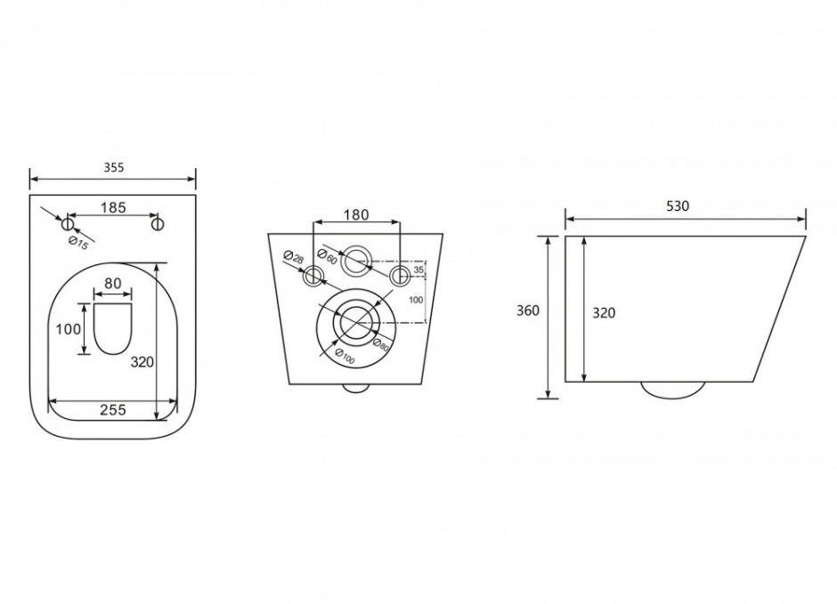 Комплект подвесной унитаз ABBER Rechteck AC1201 белый с инсталляцией AC0105 и кнопкой AC0120MB черный матовый ФОТО